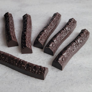 Dark Chocolate Dragon Tails with Vanilla & Lava Salt Caramel